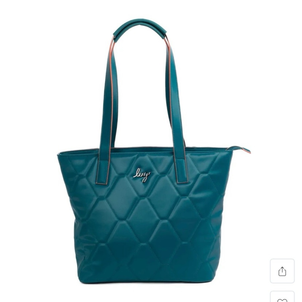 Lug Paddock Satin Luxe VL Tote Bag in Teal